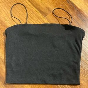 Black cami crop top
